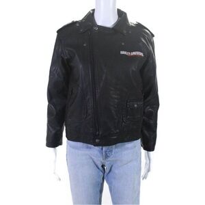 Harley Davidson Children’s size 12/14 Faux Leather Embroidered Motorcycle Jacket